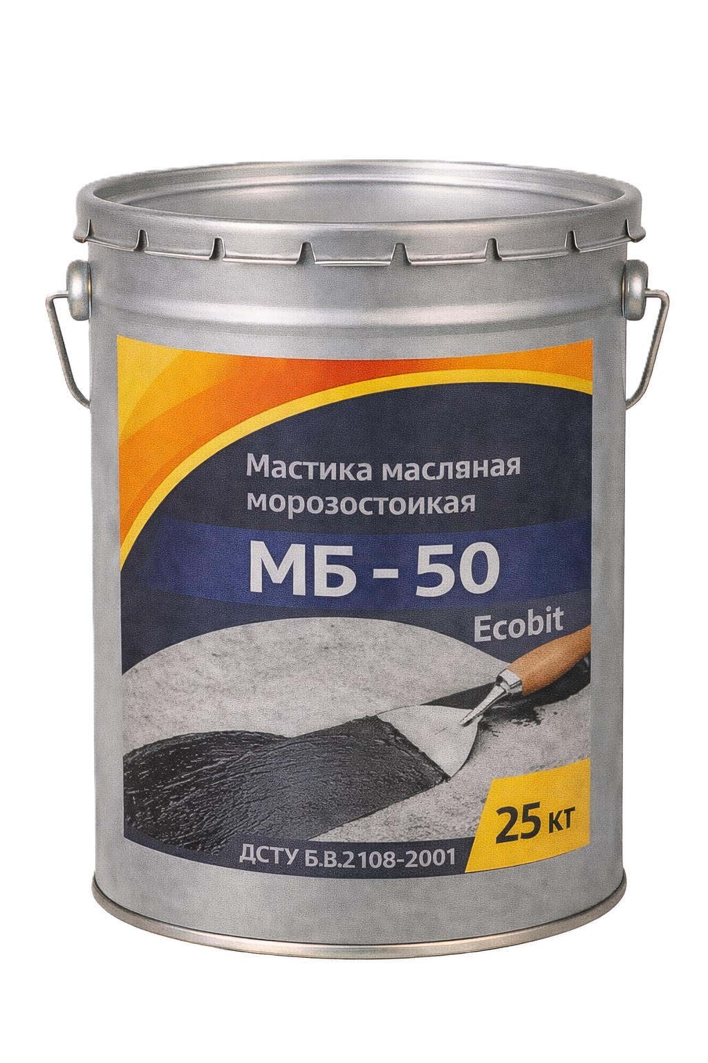Мастика морозостойкая битумно-масляная МБ-50 ЭКОБИТ ведро 25,0 кг ДСТУ Б В.2.7-108-2001 
